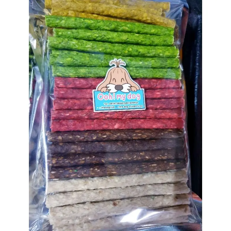 ขนมกินเล่นขัดฟันสุนัข มันชี่รวมรสแท่งกลมขนาด800 กรัม - ภาพที่ 3