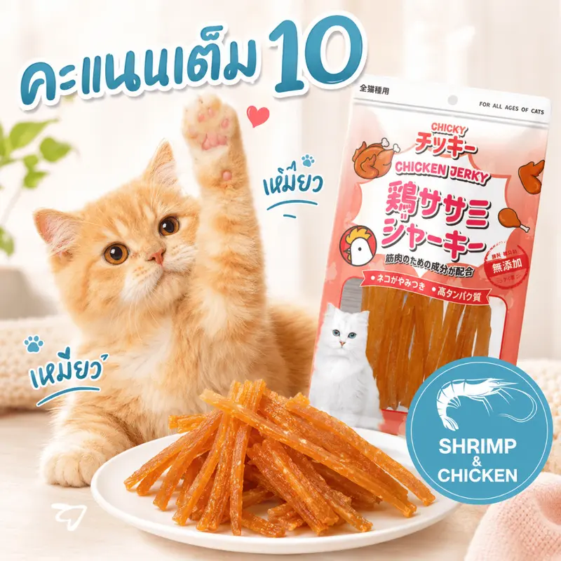 ขนมแมวChicky ไม่เค็ม เนื้อสัตว์ Cat… - ภาพที่ 5
