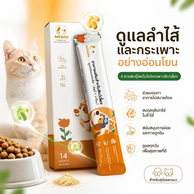 Ketzuzu 12/24 แพ็ค อาหารเสริมแมว เสริมภูมิคุ้มกันแมว… Ketzuzu 12/24 แพ็ค อาหารเสริมแมว เสริมภูมิคุ้มกันแมว…
