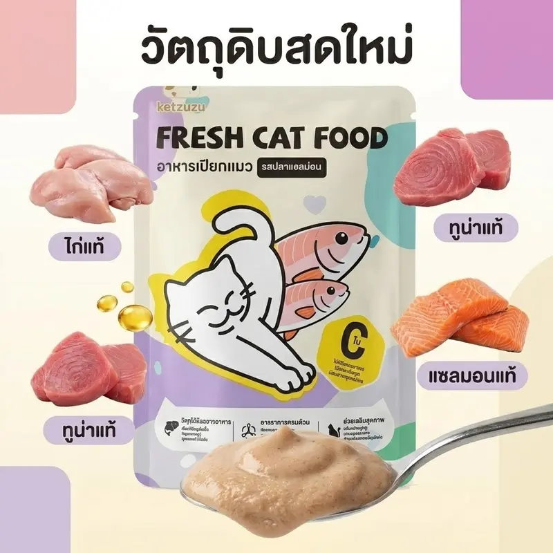 Ketzuzu อาหารเปียกแมว เนื้อบดละเอียด… - ภาพที่ 6