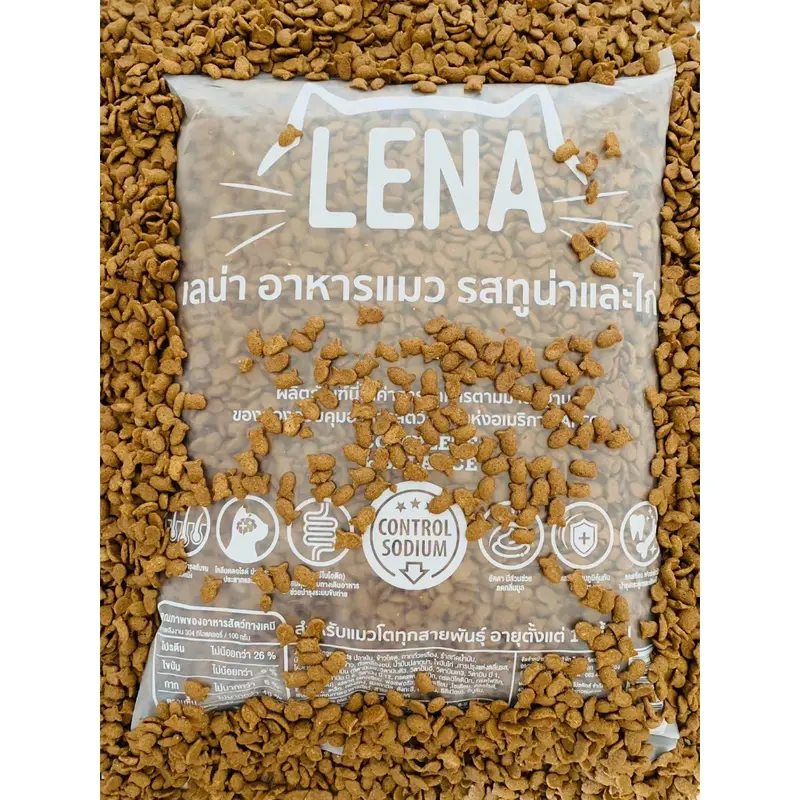 อาหารแมว LENA เลน่า 2 ถุง 1000g โปรตีนปลาบำรุงขนเงา… - ภาพที่ 3