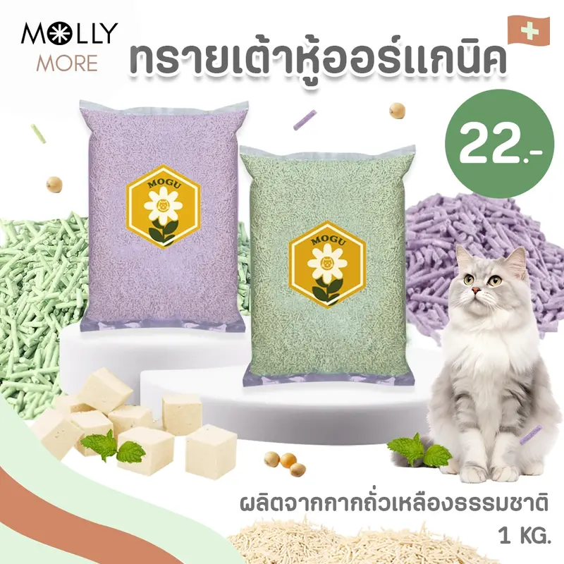 MOLLY ✨ ทรายเต้าหู้ออร์แกนิค แบรนด์ MOGU… MOLLY ✨ ทรายเต้าหู้ออร์แกนิค แบรนด์ MOGU…