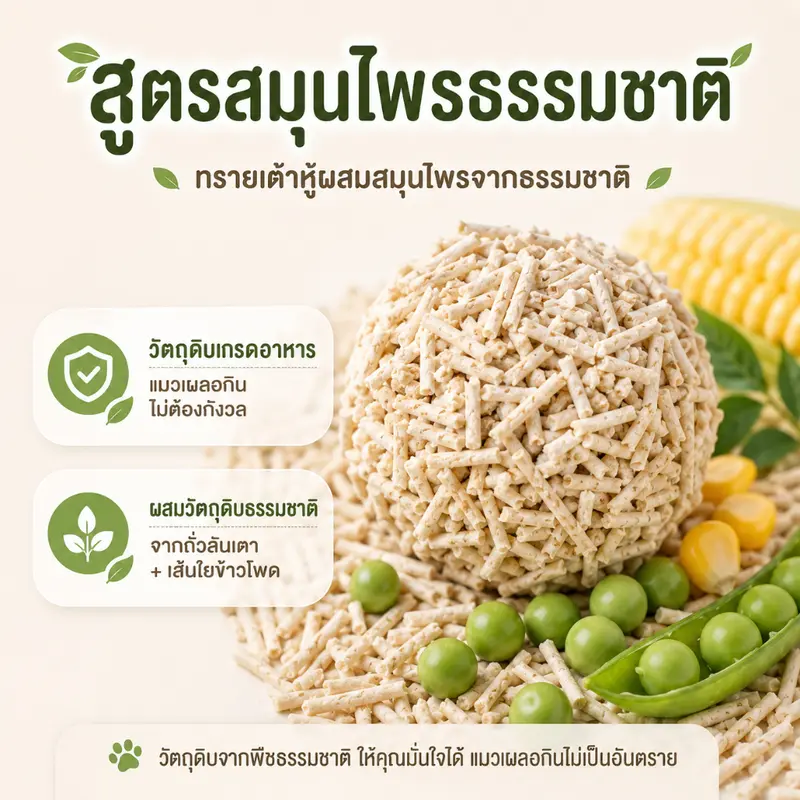PETWELL ทรายแมวเต้าหู้ ออร์แกนิค 7L/2.2KG แข็งตัวเร็ว… - ภาพที่ 3