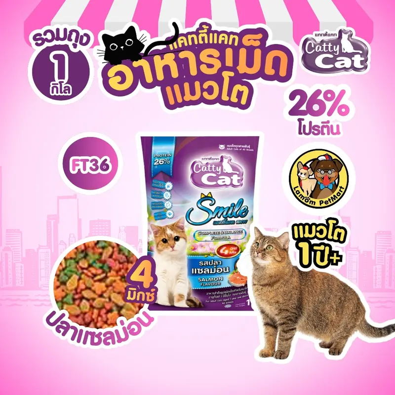 (Promotion X 5 ถุง)(FT36) CattyCat 4 MIX…