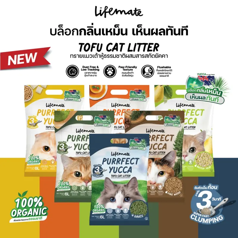 Purrfect Yucca Tofu Cat Litter ทรายแมวเต้าหู้… Purrfect Yucca Tofu Cat Litter ทรายแมวเต้าหู้…